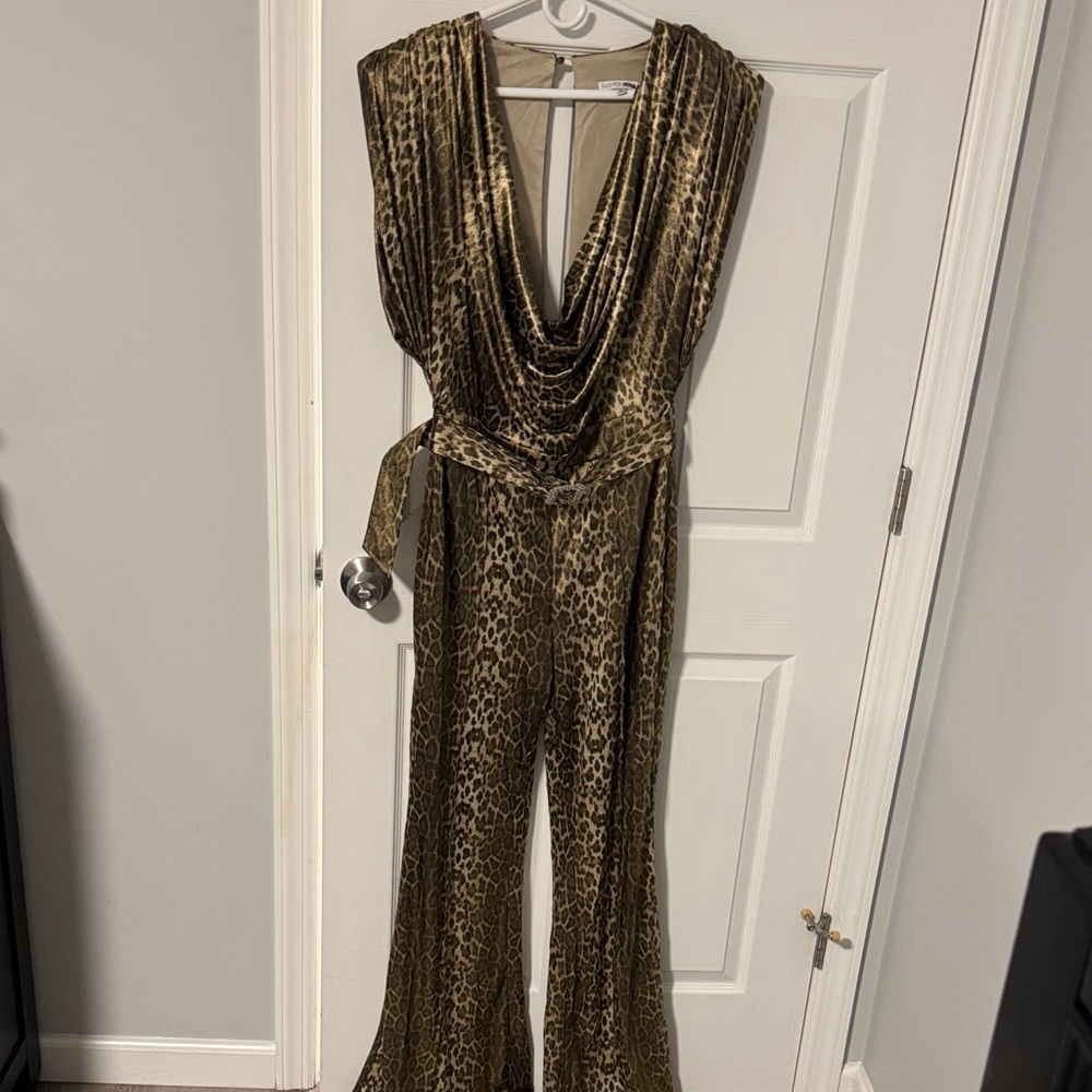 Fashion Nova Animal Print Jumpsuit